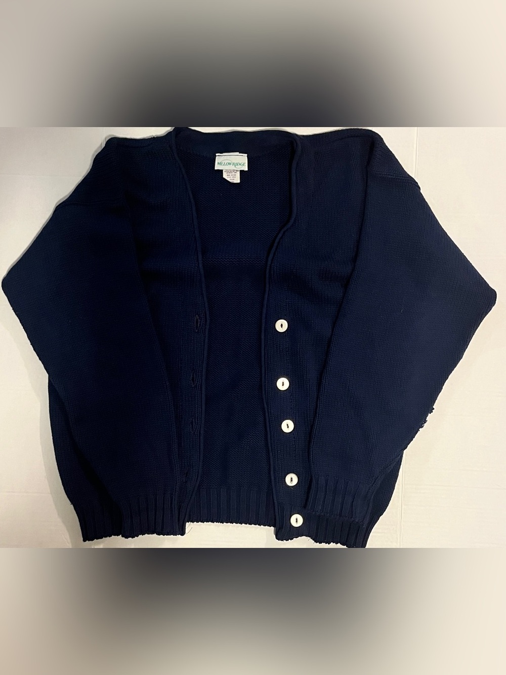 Navy blue 100% cotton cardigan woman’s L